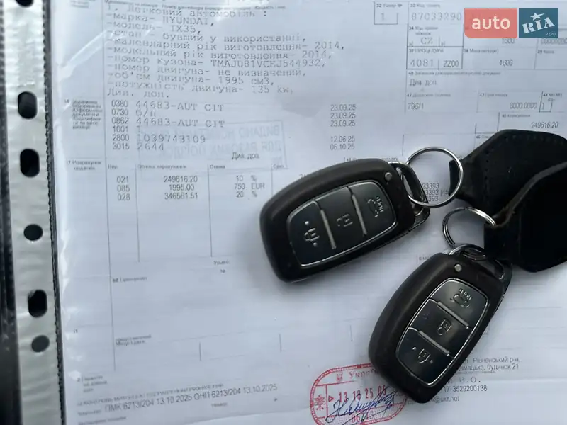 Внедорожник / Кроссовер Hyundai ix35 2014 в Ровно документ