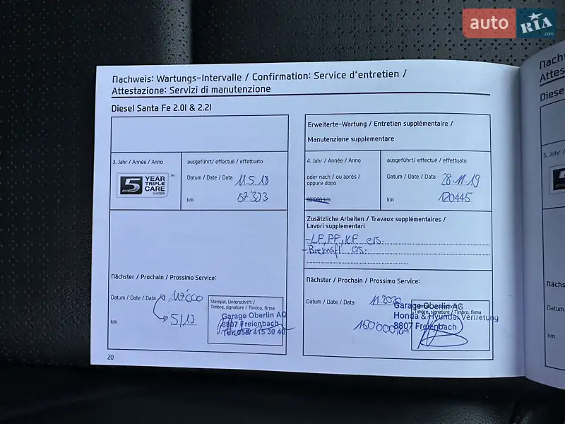 Внедорожник / Кроссовер Hyundai Santa FE 2014 в Радивилове документ