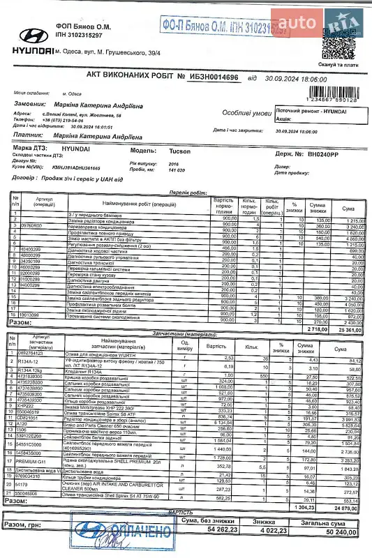 Внедорожник / Кроссовер Hyundai Tucson 2016 в Одессе документ 5 фото Внедорожник / Кроссовер Hyundai Tucson 2016 в Одессе документ