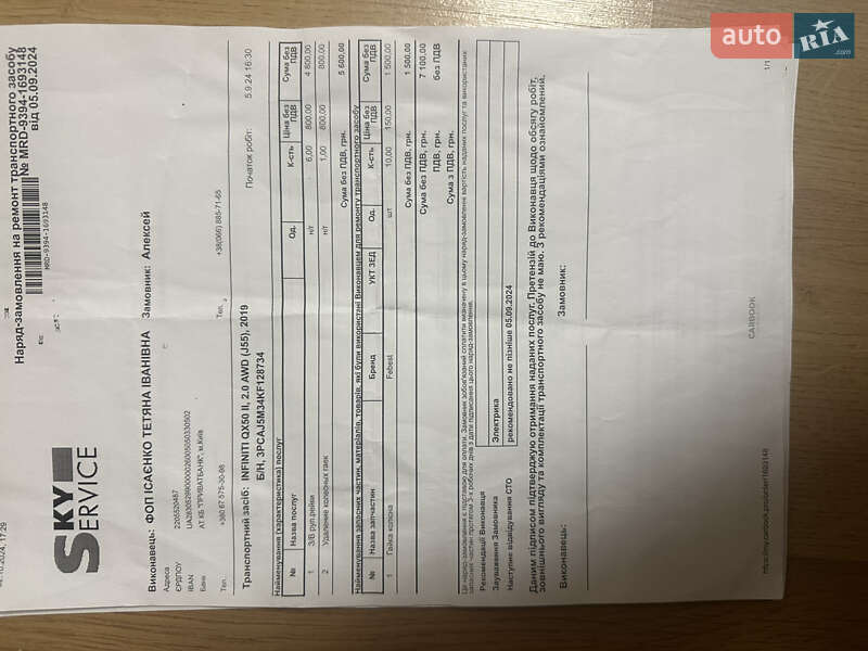 Внедорожник / Кроссовер Infiniti QX50 2018 в Днепре