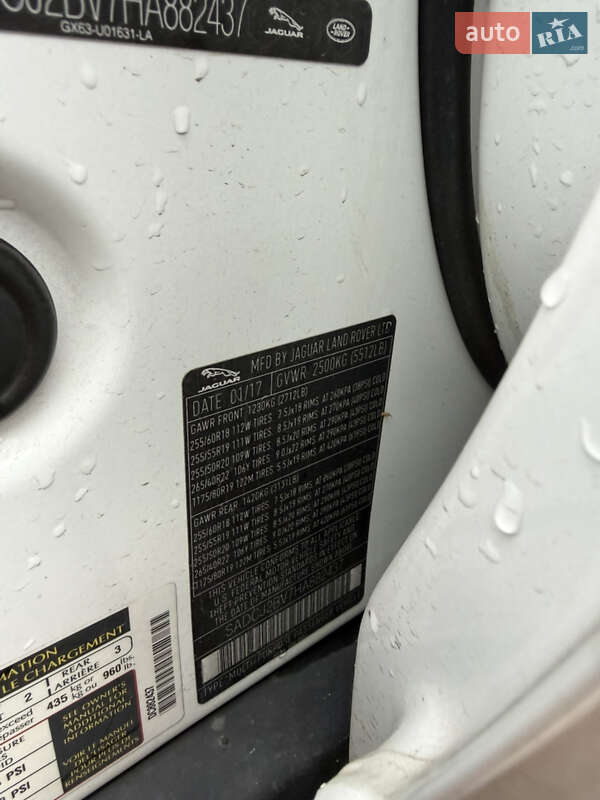 Позашляховик / Кросовер Jaguar F-Pace 2017 в Львові