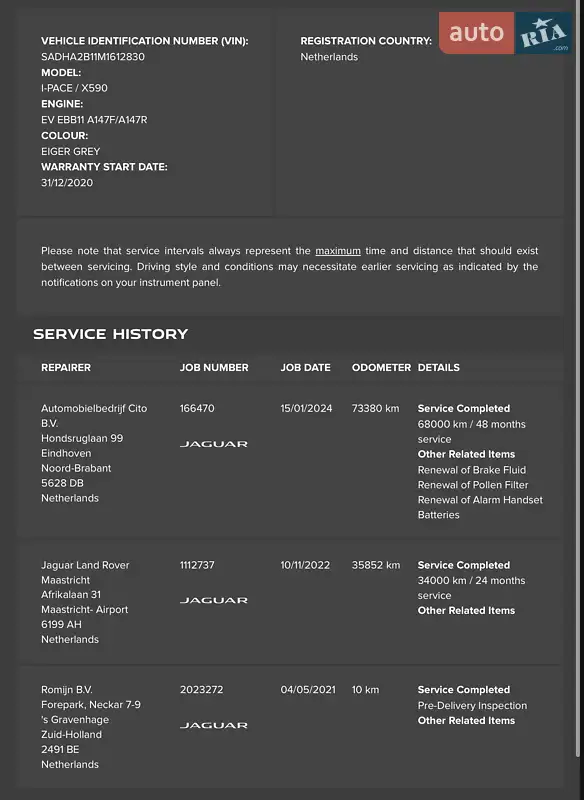 Внедорожник / Кроссовер Jaguar I-Pace 2020 в Тернополе документ 3 фото Внедорожник / Кроссовер Jaguar I-Pace 2020 в Тернополе документ
