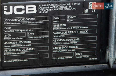 Подъемник телескопический JCB 531-70 2021 в 