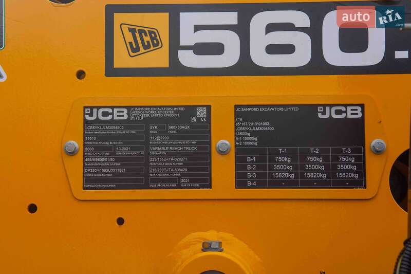 Підйомник телескопічний JCB 560-80 2021 в Житомирі фото 10 Підйомник телескопічний JCB 560-80 2021 в Житомирі