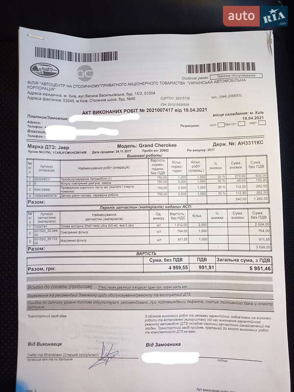 Позашляховик / Кросовер Jeep Grand Cherokee 2017 в Харкові