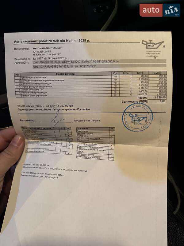 Внедорожник / Кроссовер Jeep Grand Cherokee 2015 в Киеве