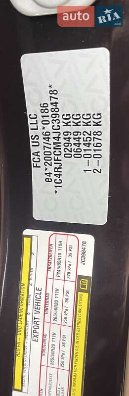 Позашляховик / Кросовер Jeep Grand Cherokee 2019 в Коростені