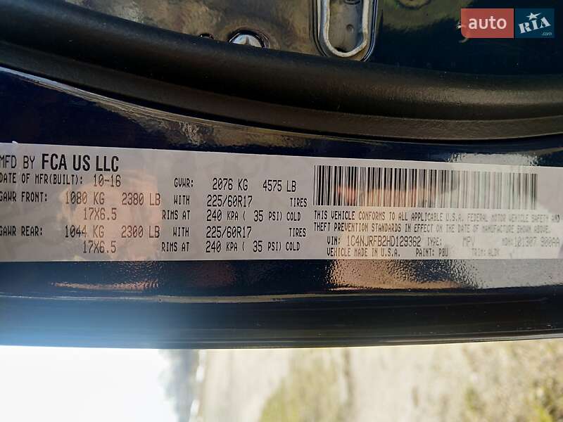 Внедорожник / Кроссовер Jeep Patriot 2016 в Надворной