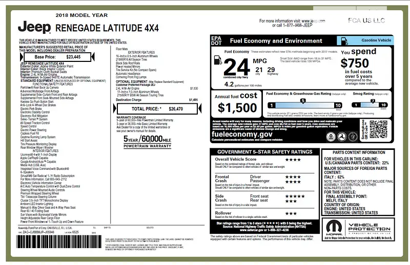 Позашляховик / Кросовер Jeep Renegade 2018 в Хмельницькому документ