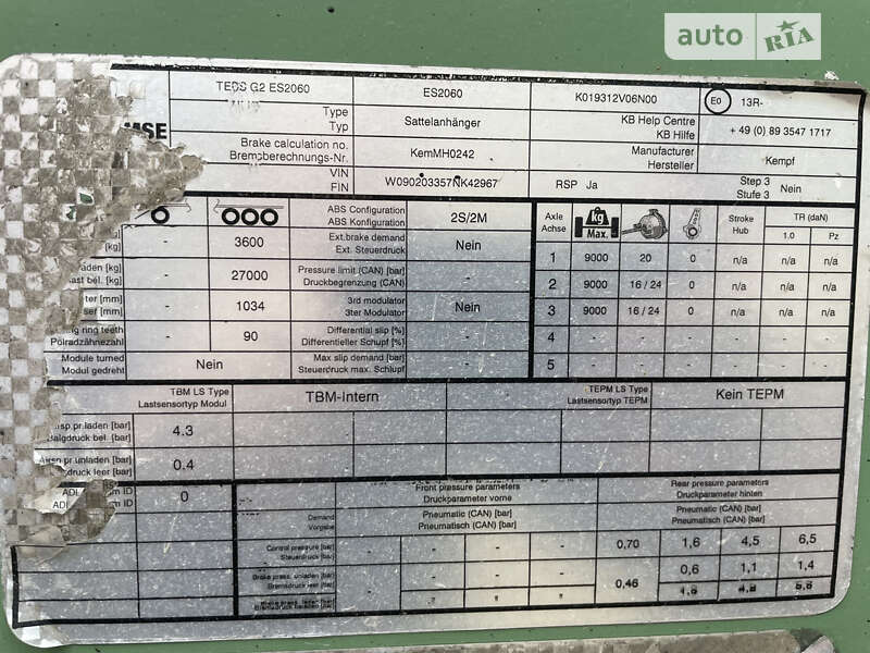 Самоскид напівпричіп Kempf SKM 2007 в Луцьку