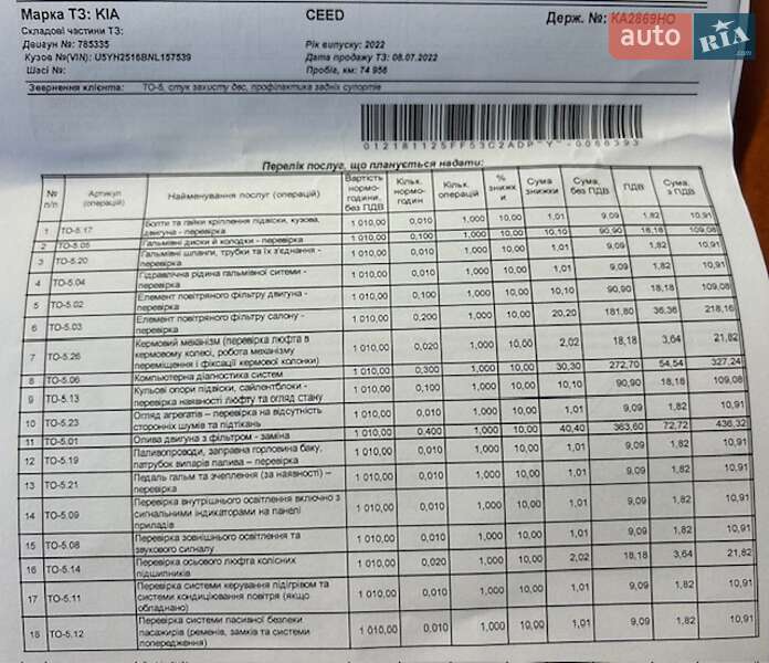 Хэтчбек Kia Ceed 2022 в Киеве