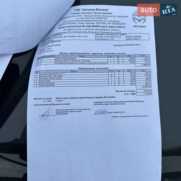 Хэтчбек Kia Ceed 2022 в Виннице