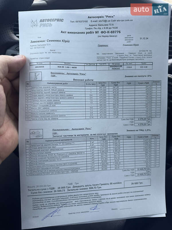 Седан Kia K5 2014 в Киеве