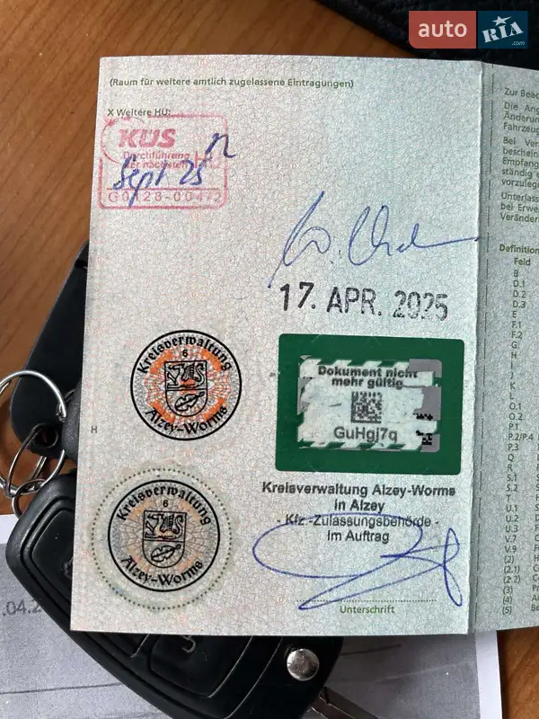 Внедорожник / Кроссовер Kia Sorento 2016 в Луцке документ