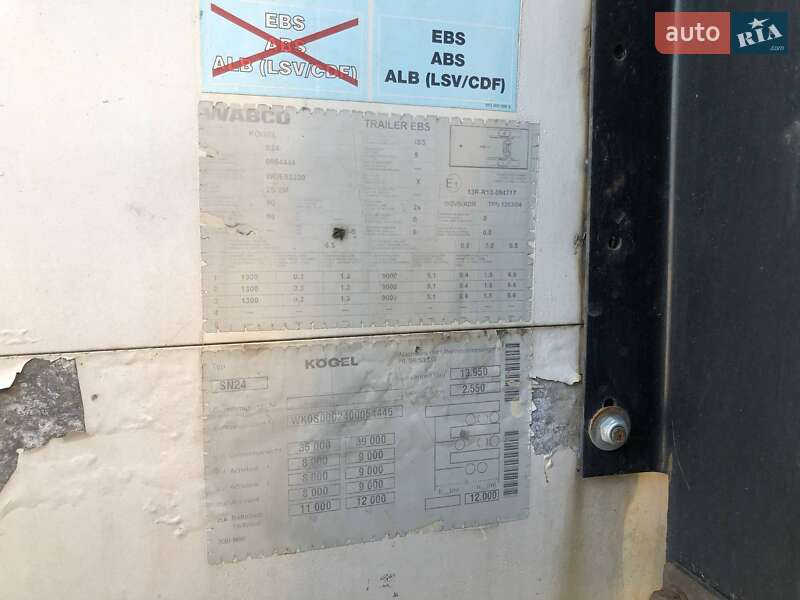 Тентованный борт (штора) - полуприцеп Kogel SN 24 2006 в Ковеле