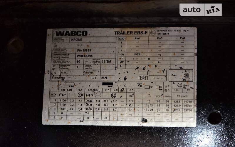 Тентованный борт (штора) - полуприцеп Krone SD 27 2011 в Львове