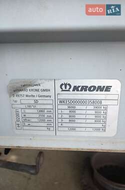 Тентованный борт (штора) - полуприцеп Krone SD 2007 в 