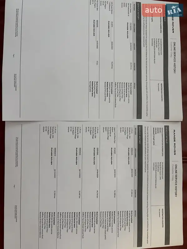 Внедорожник / Кроссовер Land Rover Range Rover Sport 2022 в Запорожье документ 2 фото Внедорожник / Кроссовер Land Rover Range Rover Sport 2022 в Запорожье документ