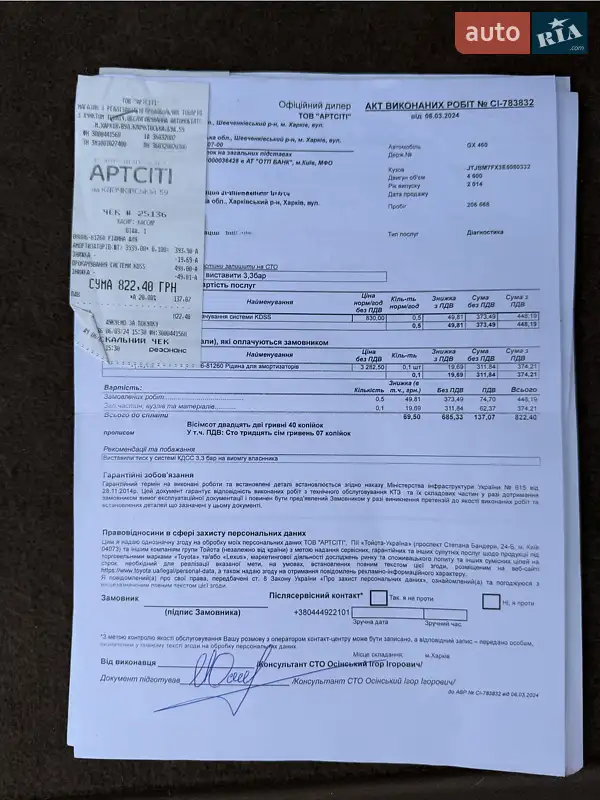 Позашляховик / Кросовер Lexus GX 2014 в Харкові документ 4 фото Позашляховик / Кросовер Lexus GX 2014 в Харкові документ