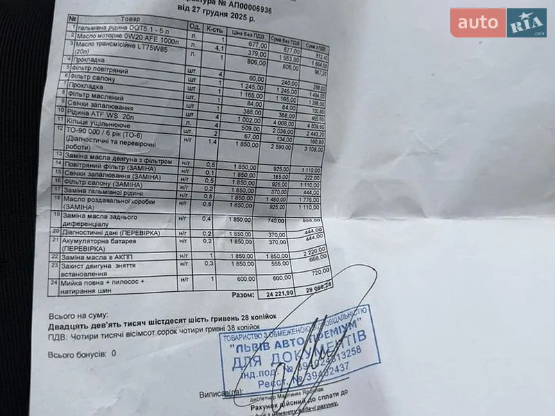 Внедорожник / Кроссовер Lexus NX 2022 в Ровно документ