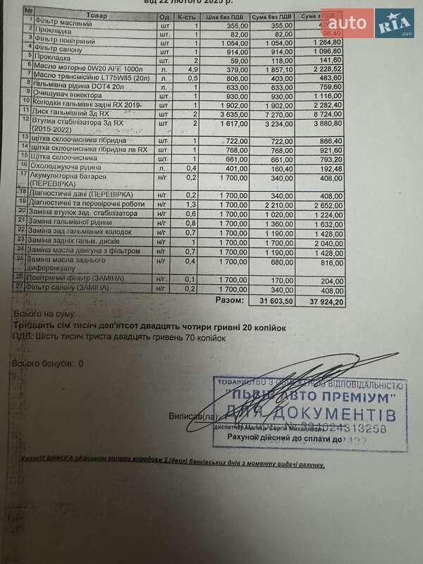 Позашляховик / Кросовер Lexus RX 2016 в Трускавці