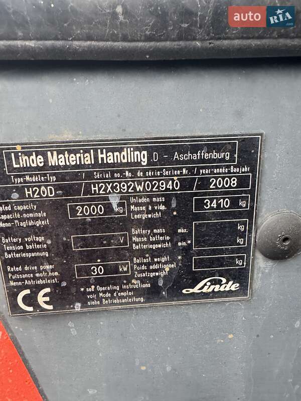 Вилочный погрузчик Linde H 20D-01 2008 в Луцке