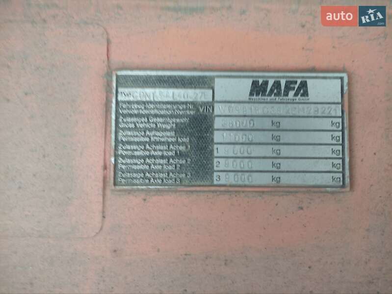 Борт MAFA 40 2002 в Кропивницком фото 2 Борт MAFA 40 2002 в Кропивницком