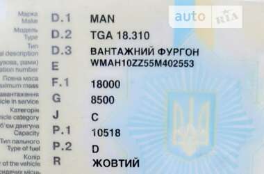Контейнеровоз MAN TGA 2005 в 