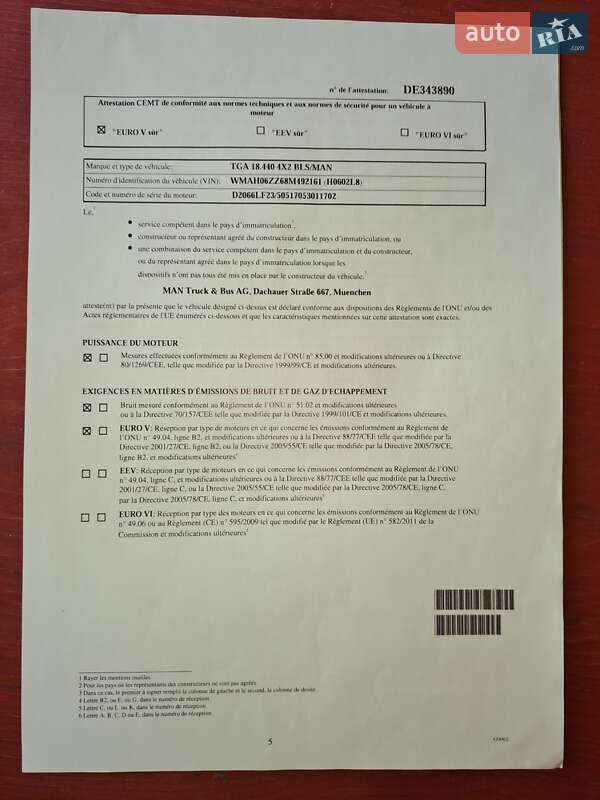 Самосвал MAN TGA 2007 в Умани