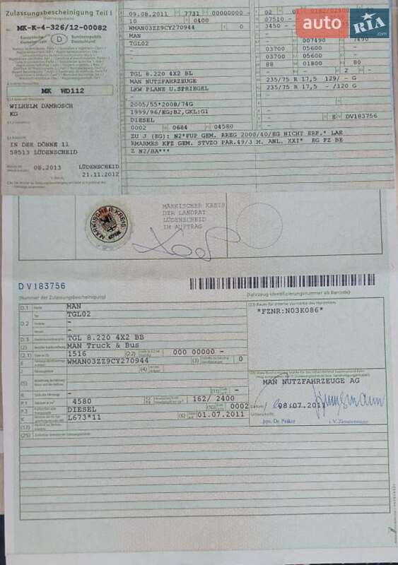 Тентованый MAN TGL 2011 в Калуше