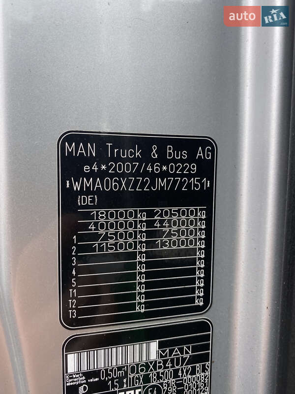 Тягач MAN TGX 18.500 2017 в Чернівцях