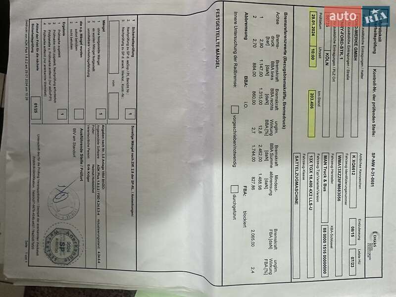 Тягач MAN TGX 2015 в Калуші