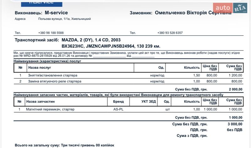 Хетчбек Mazda 2 2005 в Хмельницькому