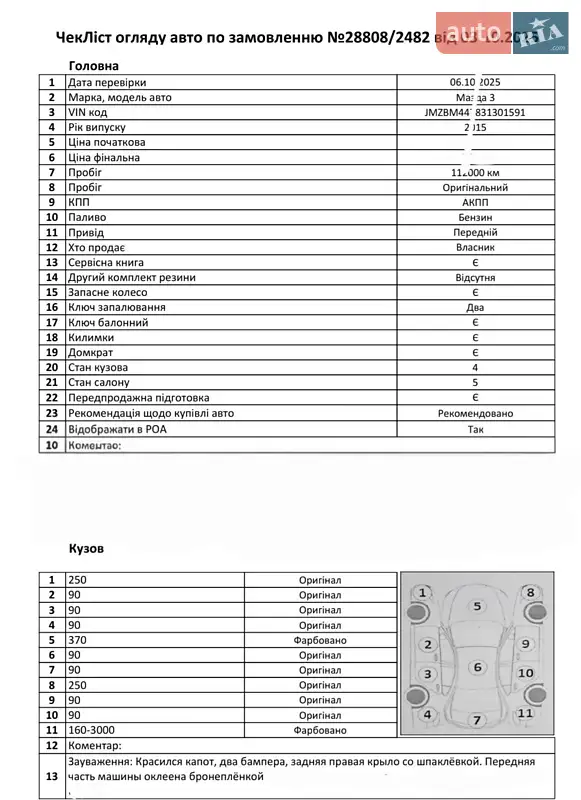 Хэтчбек Mazda 3 2015 в Киеве документ 6 фото Хэтчбек Mazda 3 2015 в Киеве документ