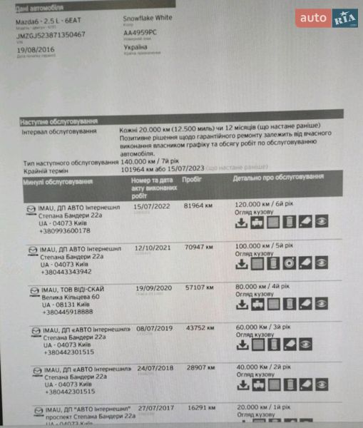 Седан Mazda 6 2016 в Києві