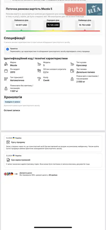Внедорожник / Кроссовер Mazda CX-5 2013 в Дрогобыче документ