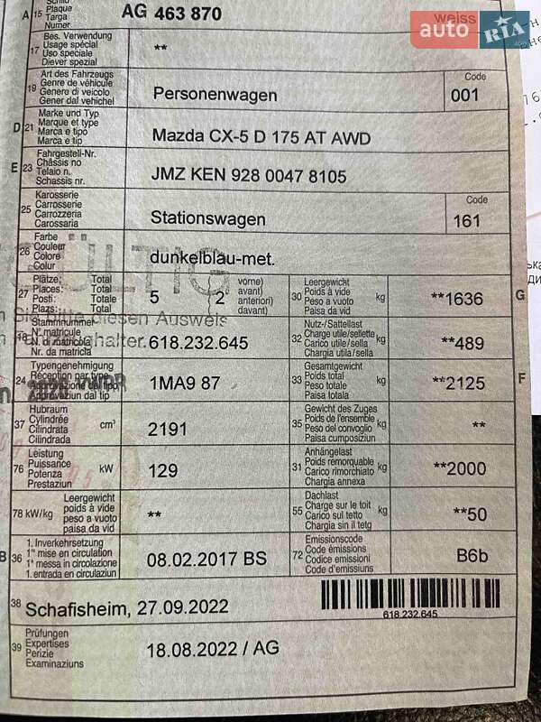 Позашляховик / Кросовер Mazda CX-5 2015 в Києві