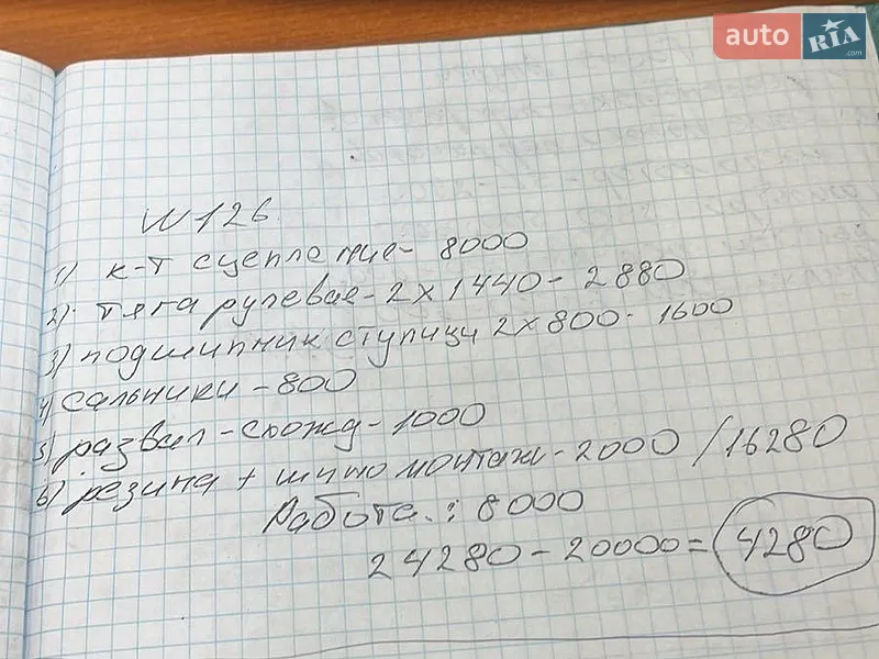 Седан Mercedes-Benz 320 Pullman 1981 в Тернополе документ