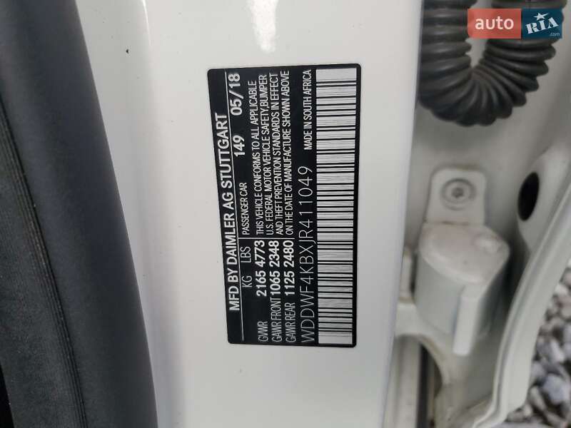 Седан Mercedes-Benz C-Class 2018 в Львові