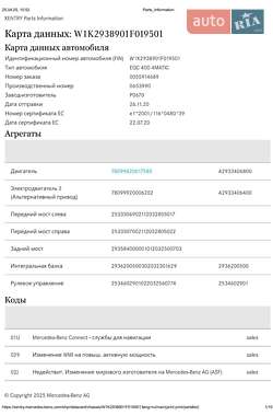 Внедорожник / Кроссовер Mercedes-Benz EQC 2020 в 