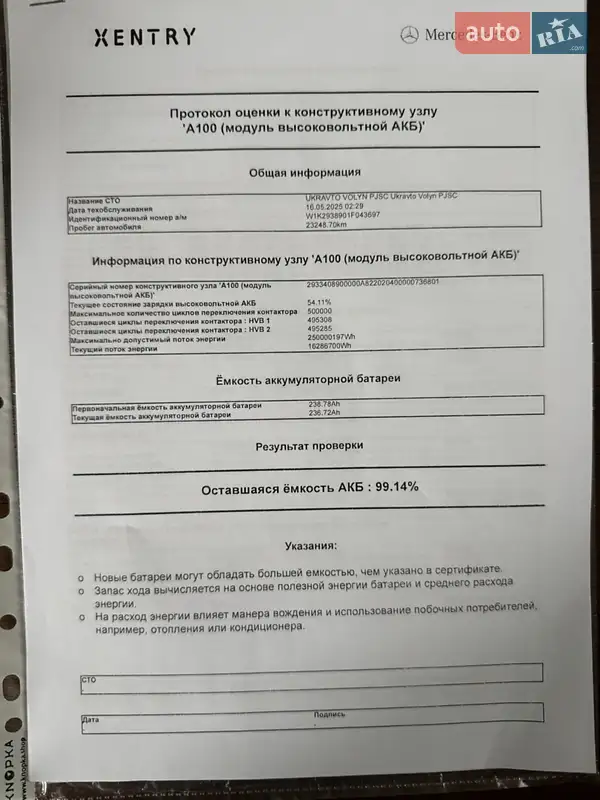 Внедорожник / Кроссовер Mercedes-Benz EQC 2022 в Луцке документ