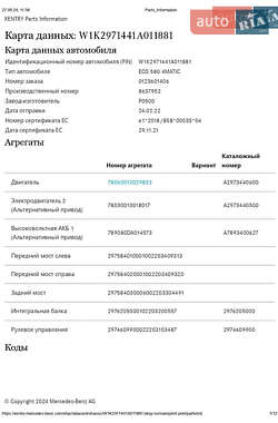 Седан Mercedes-Benz EQS 2022 в 