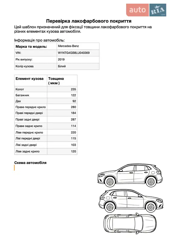Позашляховик / Кросовер Mercedes-Benz GLA-Class 2019 в Одесі документ