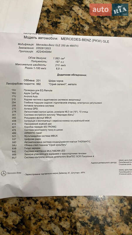 Внедорожник / Кроссовер Mercedes-Benz GLE-Class 2023 в Киеве