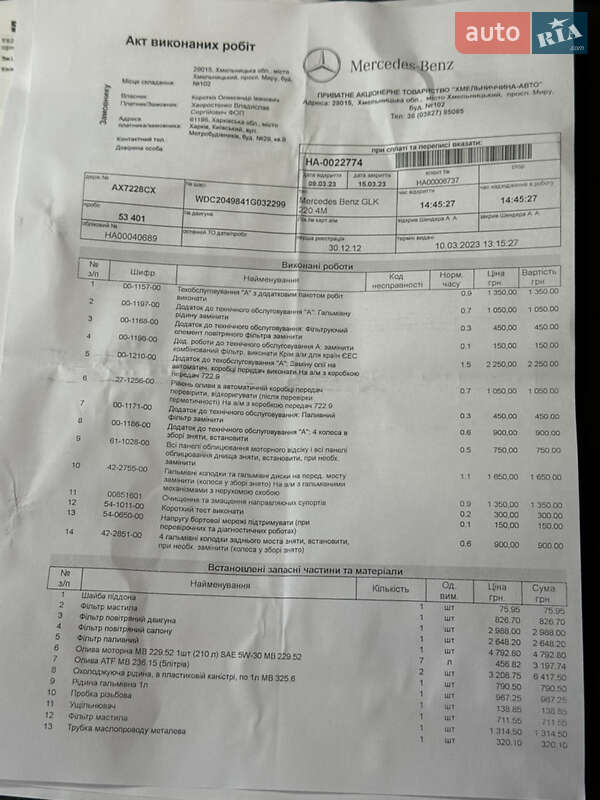 Внедорожник / Кроссовер Mercedes-Benz GLK-Class 2012 в Киеве