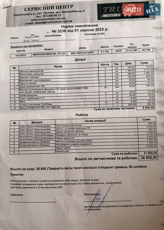 Внедорожник / Кроссовер Mercedes-Benz M-Class 2001 в Никополе