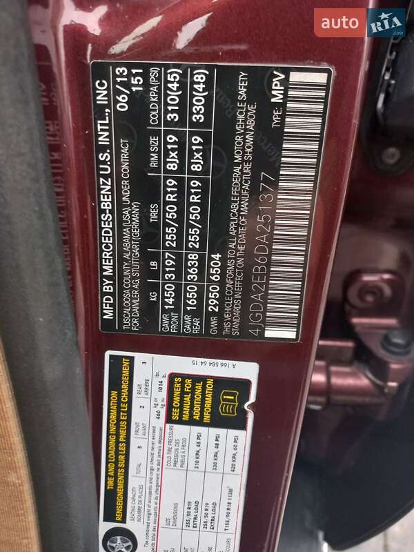 Позашляховик / Кросовер Mercedes-Benz M-Class 2013 в Львові