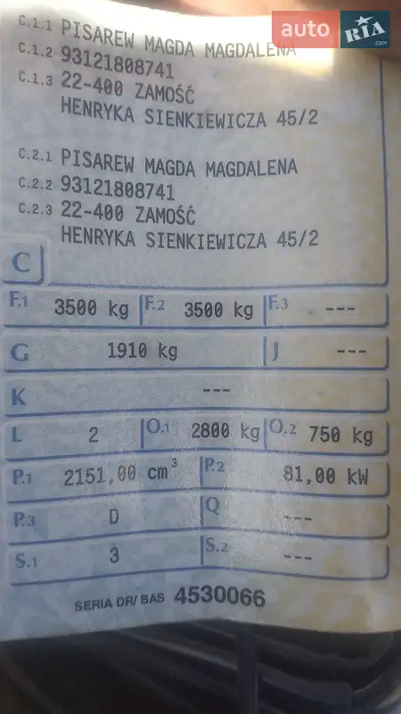 Мікроавтобус Mercedes-Benz Sprinter 2004 в Чернівцях документ