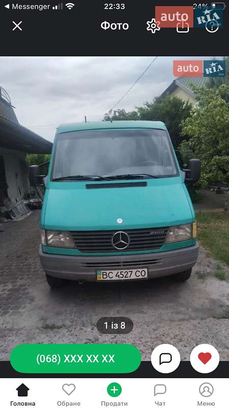 Грузовой фургон Mercedes-Benz Sprinter 1999 в Бориславе