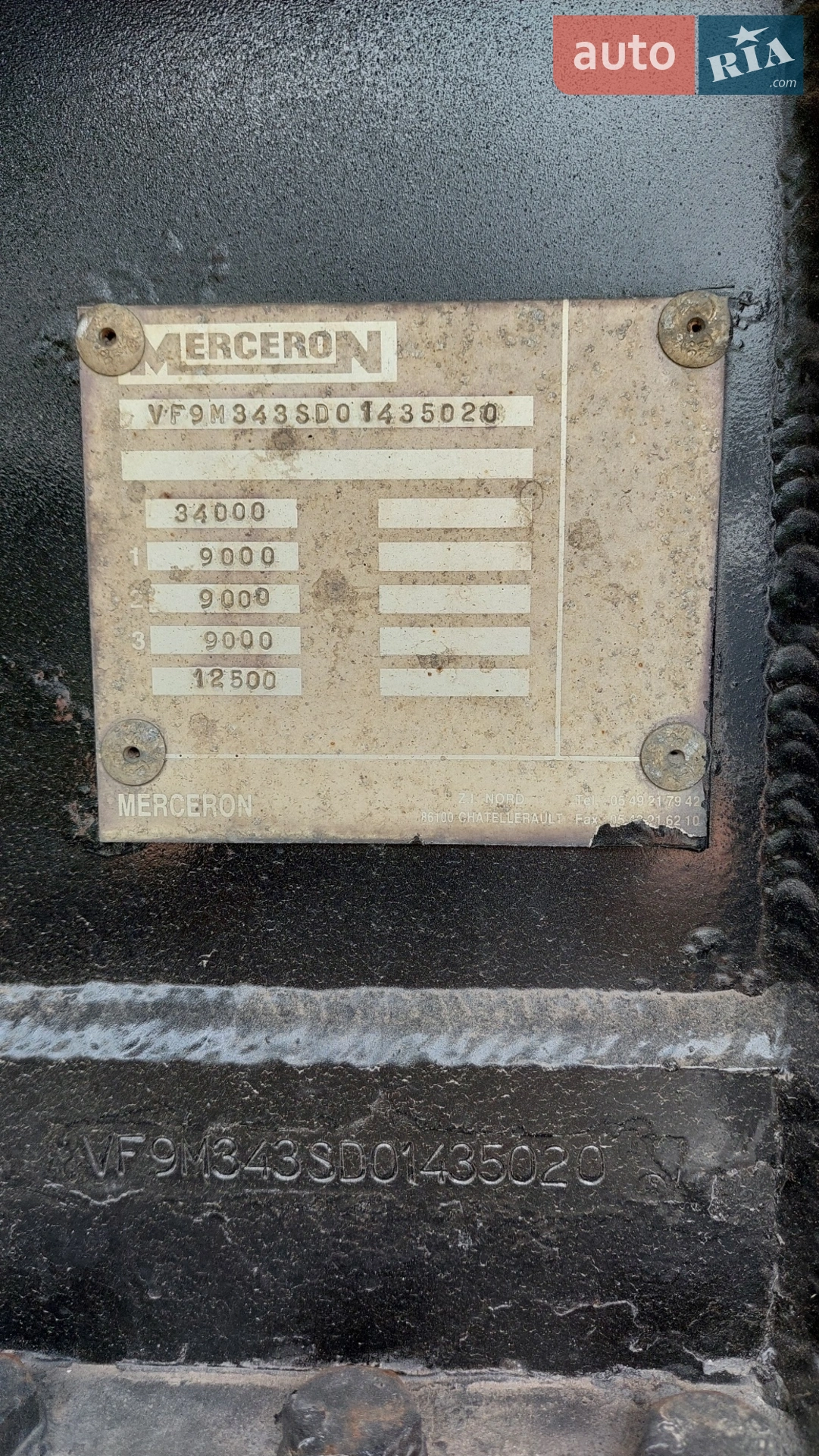 Merceron М 343RDP0 1999 VIN VF9M343SD01435020 фото оголошення 10 з 11